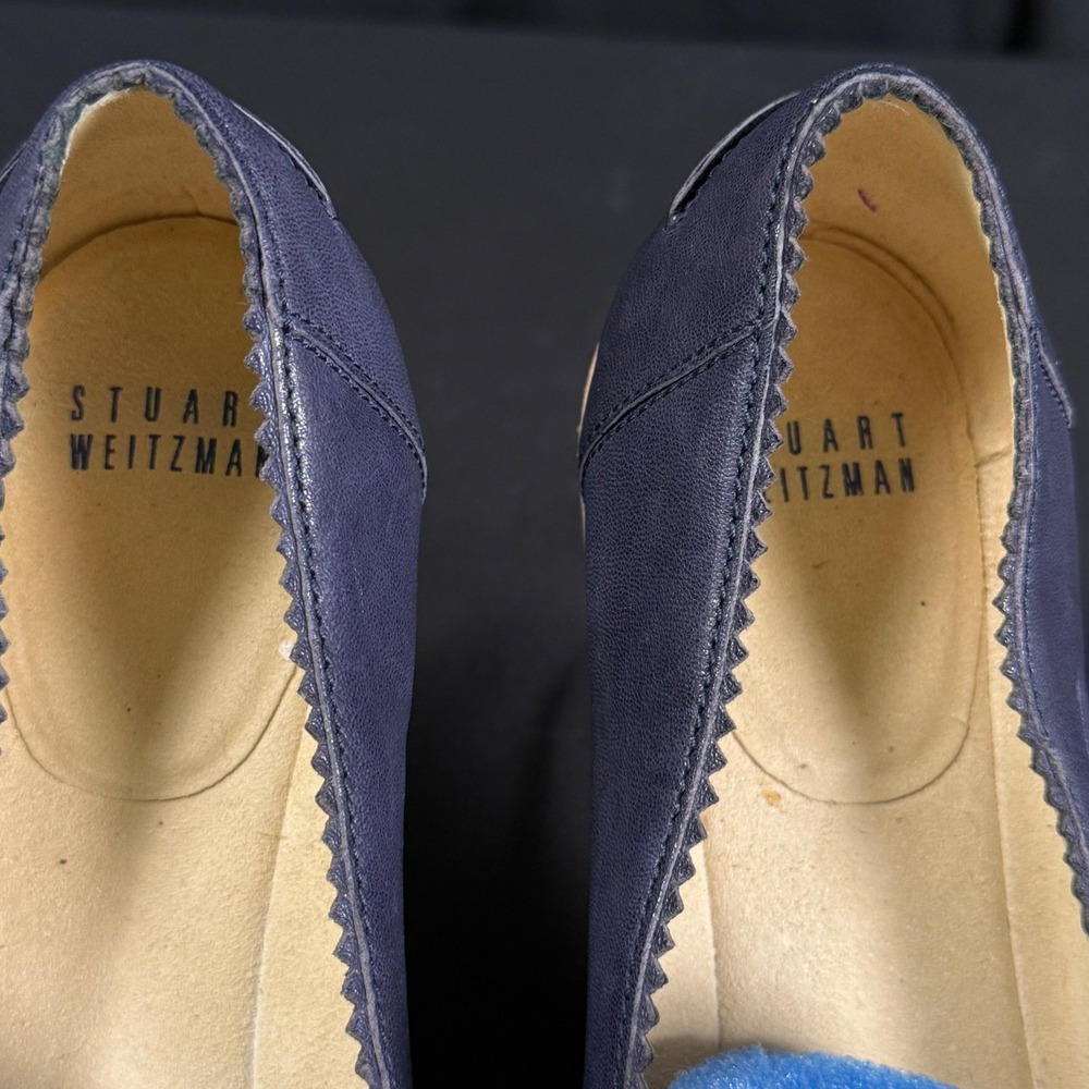 Vintage Stuart Weitzman Spectator Penny Loafers Two Tone Leather Spain Women 9 M - Picture 9 of 16